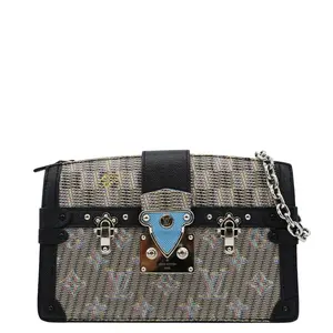 Pre-owned Louis Vuitton Damier Monogram Canvas and Leather Crossbody Bags Trunk Clutch Damier Monogram LV Pop Crossbody Bag Multicolor