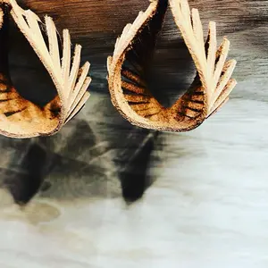 Jessi Brown genuine leather earrings