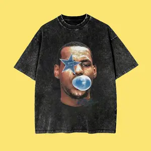 Lebron James Bubble Gum Blue Graphic Tee Shirt, Lebron y2k shirts, basketball streetwear shirts, gift for basketball fan, gift for him and her