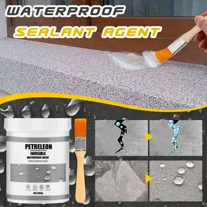 10.58Fl Oz Liquid Waterproof Sealant - Transparent Repairing Leak Waterproof Adhesive for Indoor & Outdoor Use