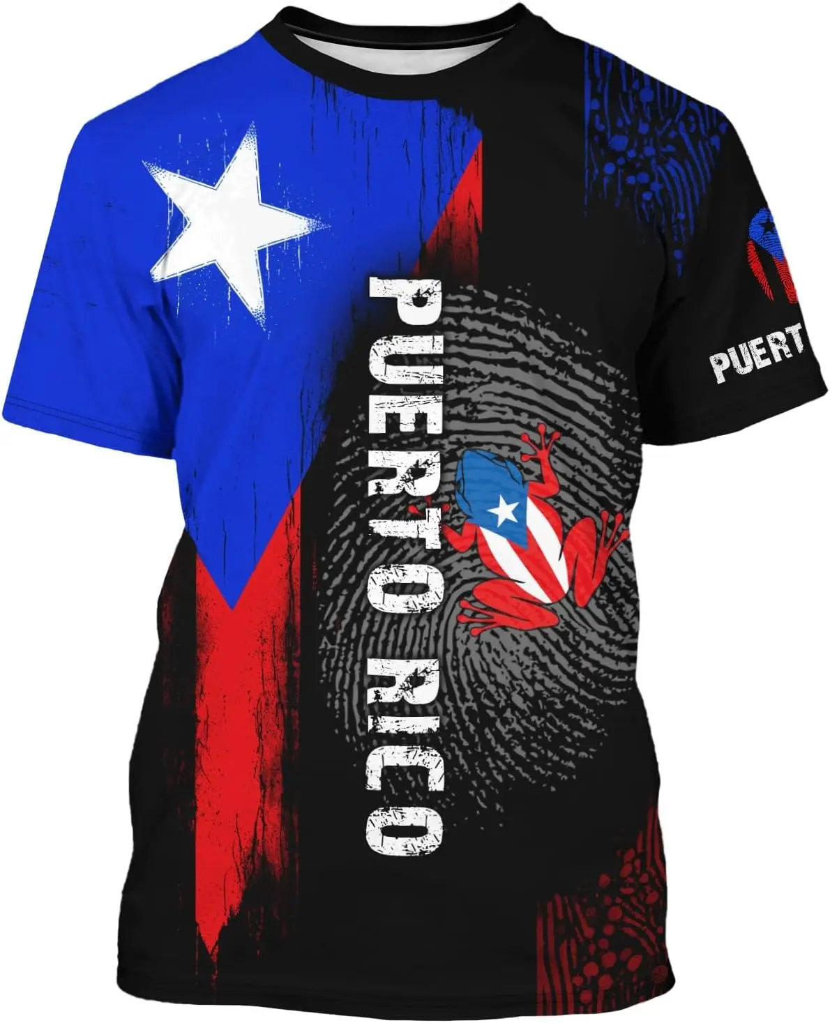 Personalize Puerto Rico Shirt 3D Fashion Classic Crewneck Short Sleeve Top Puerto Rico Jersey Unisex