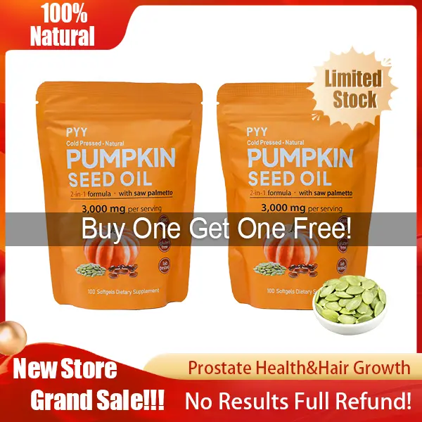 PYY Natural Pumpkin Seed Oil & Saw Palmetto Softgels High Content Plant Esters Supplement for Hair Growth & Prostate Health Cold Pressed Non-GMO | DHT Blocker Men’s Wellness Thicker Hair Tips Natural Remedies TikTok Viral#WellnessTips