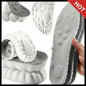 4D Shoe Cloud Insoles for Men Women, Soft Memory Foam Orthotic Shoe Inserts Sports Insoles, Soft Elastic Breathable Shoe Insoles - Lightweight and Sweat Absorbent, Comfortable for Non Tiring Feet in Bedroom Footwear
