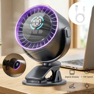 Desktop Fan Turbo Table Fan Travel Vacation Essentials for Office 100-Speed Digital Display Adjustable outdoorfun