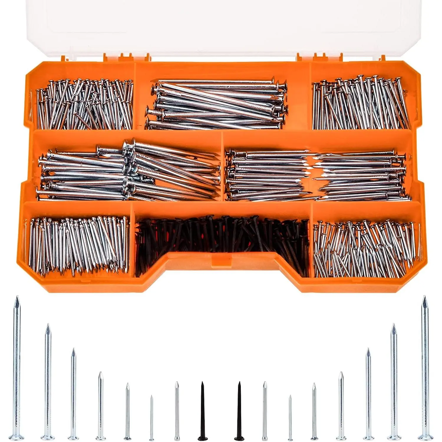 1080 count  Assortment Kit, Small Nails, Nails, Nails for Hanging Pictures, Picture Hanging Nails, Finishing Nails, Hanging Nails, Picture Nails, Wall Nails for Hanging, Pin Nails