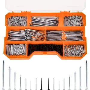 1080 count  Assortment Kit, Small Nails, Nails, Nails for Hanging Pictures, Picture Hanging Nails, Finishing Nails, Hanging Nails, Picture Nails, Wall Nails for Hanging, Pin Nails