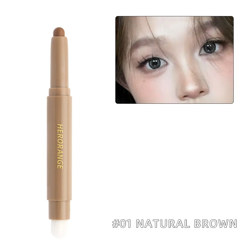 Double-headed contouring pen, dual-purpose for contour and nose shadow, Facial contouring makeup, with matte texture, comes with a brush, suitable for all skin types, ideal Valentine's Day gift