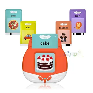 Interactive Talking Flash Cards, Montessori Educational Language Toy for Ages 3-5, 224 Sight Words, Rechargeable Battery (USB Charging), Screen-Free Safe Reliable Language Therapy Gift
