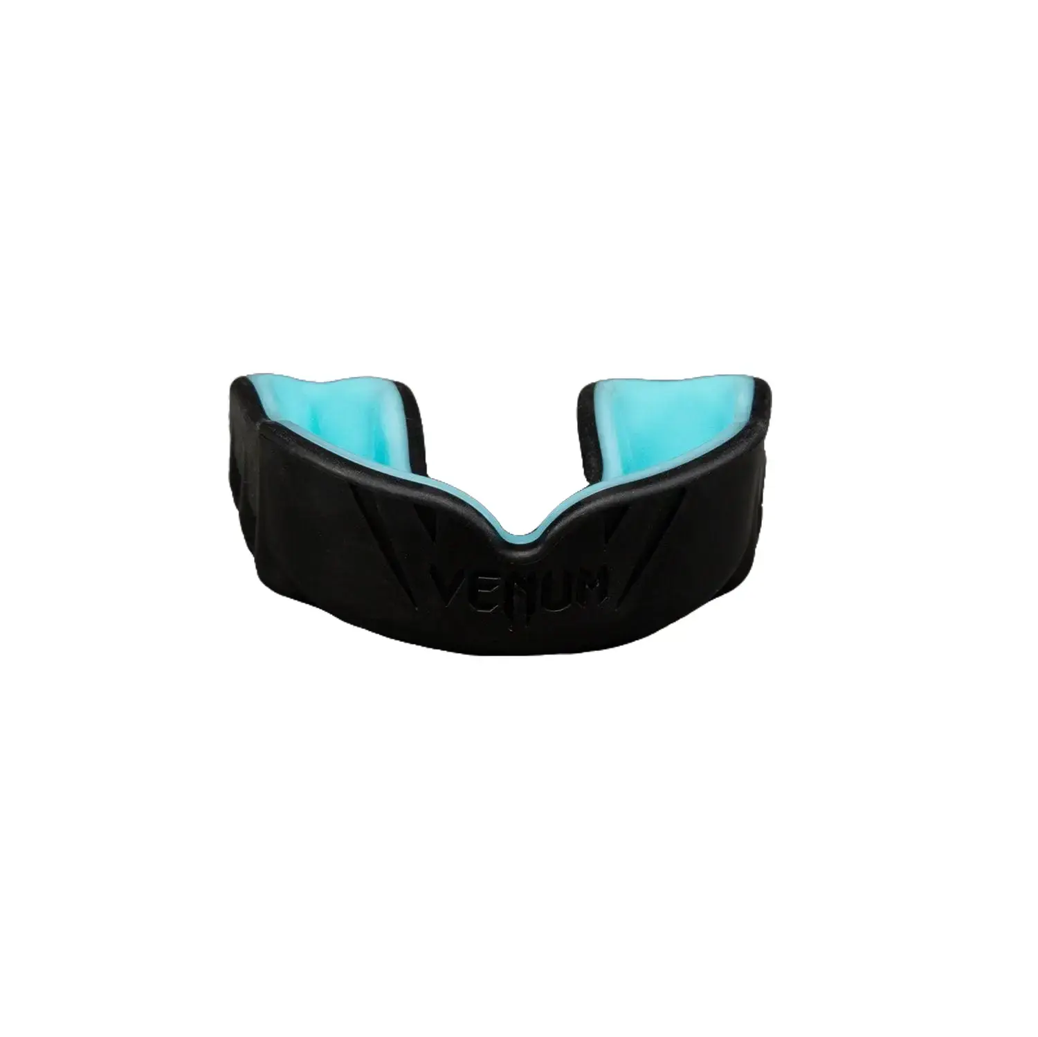Venum Challenger Unisex Rubber & Gel Mouthguard - Black/Turquoise, Breathable, Custom Fit, Shock Absorption, Intense Training, No