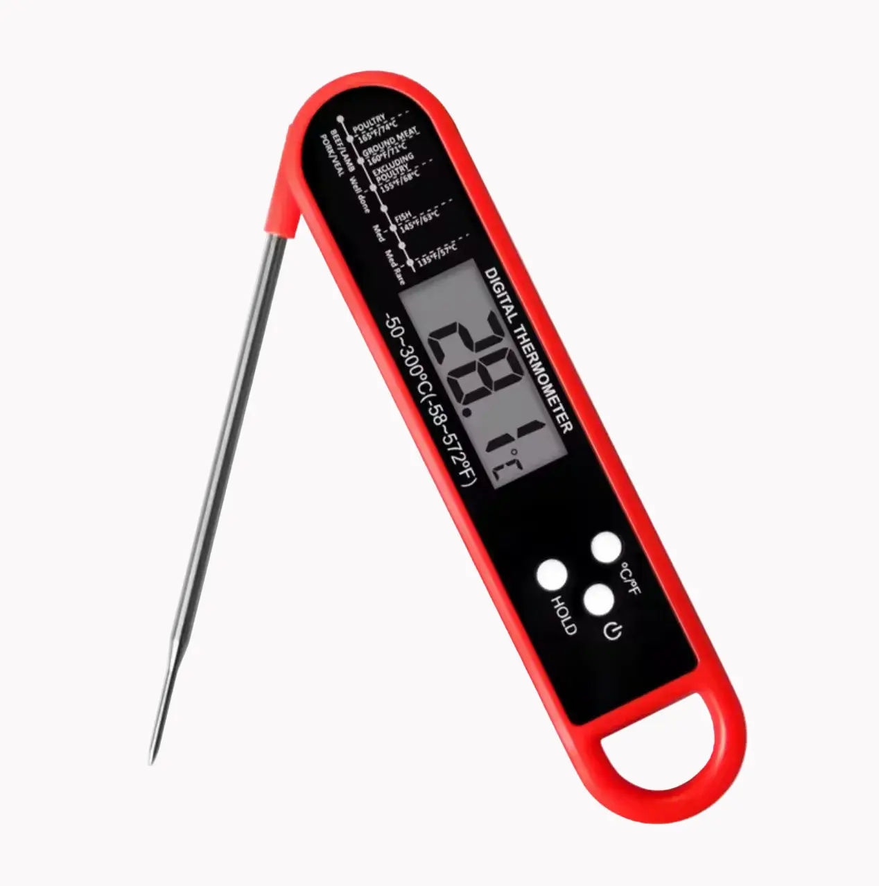 Stainless Steel Wireless Magnetic Digital Cooking Thermometer with Instant Read for Accurate Temperature Monitoring in Kitchen