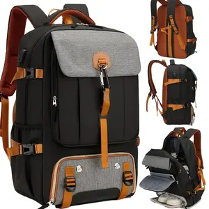 Dadamayar 70L Expandable Travel Backpack with Shoe Compartment & USB Port Water Resistant Anti-Theft Laptop Bag for Travel Work School