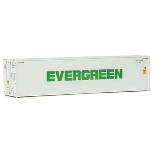Walthers SceneMaster 949-8360 40' Hi-Cube Smooth-Side Reefer Container - Assembled -- Evergreen (white, green), HO Scale