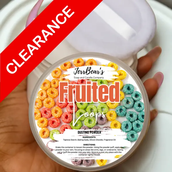 JerrBear's Custom Talc-Free Body Dusting Powder - 4oz Full Size, Scented (Jasmine, Coconut, Vanilla, Strawberry, Lemon, Cherry, Grape), Gentle, Fine, Smooth Sensitive Skin Care for Moisture Control