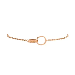 Pre-owned Cartier Love Interlocking Bracelet 18K Rose Gold by Rebag