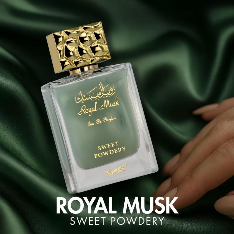 Royal Musk Sweet Powdery EDP 100ML (3.4 OZ) by SURRATI, Exotic Fragrances for Men & Women.