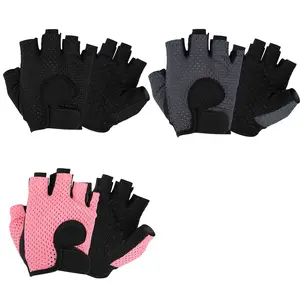 3 Pairs Breathable Adjustable Straps Sports Gloves, Anti-Slip Sweat Absorbent Fitness Gloves, Suitable for Gym Weightlifting Rock Climbing Cycling