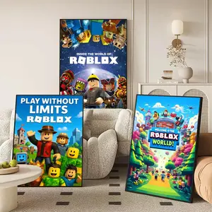 PIKPAKA Cool R-Robloxs Poster HD Waterproof Art Poster for Home, Bar & Café Decor | Fade-Resistant, Non-Sticky, Vibrant DIY Wall Print | Perfect Decorative Poster for Office & Living Room Vibrant Cartoon Design