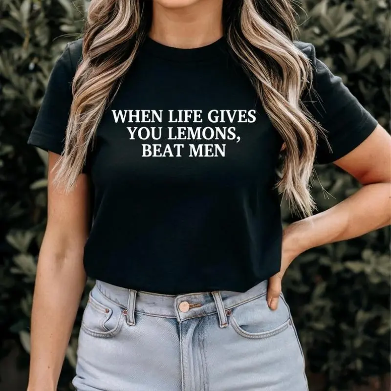 Men's Funny Quote T-Shirt in Soft Cotton, Casual Seamless Short-Sleeve Design with Sarcastic Printed Text for All Seasons, Shortsleeve, Round Neck, Smooth, Foldable