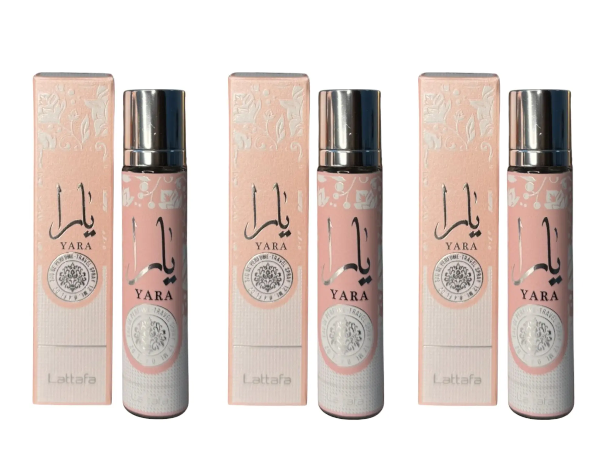 (3 Pack) Yara Travel Size Perfume by Lattafa EDP Spray, 12ml