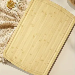 High-quality bamboo cutting board, natural wood, large 76x51x2cm with juice tank, double-sided tray (original, 76x51cm/30 * 20 inches)