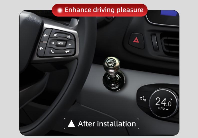 One Click Start Lever Engine Start Stop Button Decorative Cover Pull Lever Design 5 Color Options Easy Install Universal Fit Car Interior Accessory for Fashionable Auto Interior Upgrade & Car Styling