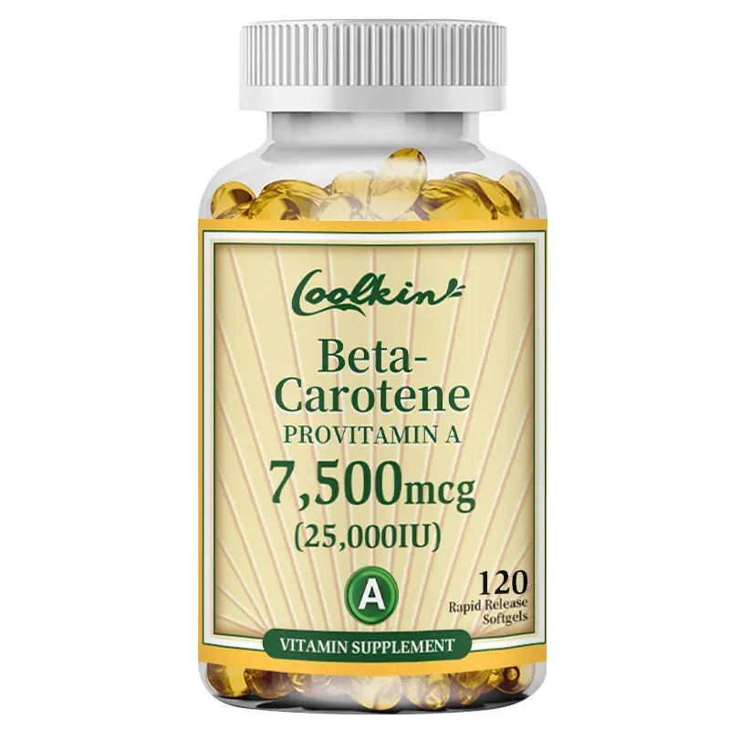 Coolkin Carotene Dietary Supplement Capsules - 7500MG Vitamin Supplement for Eye Health & Eye Wellness - Made in the USA - 60/120 Capsules