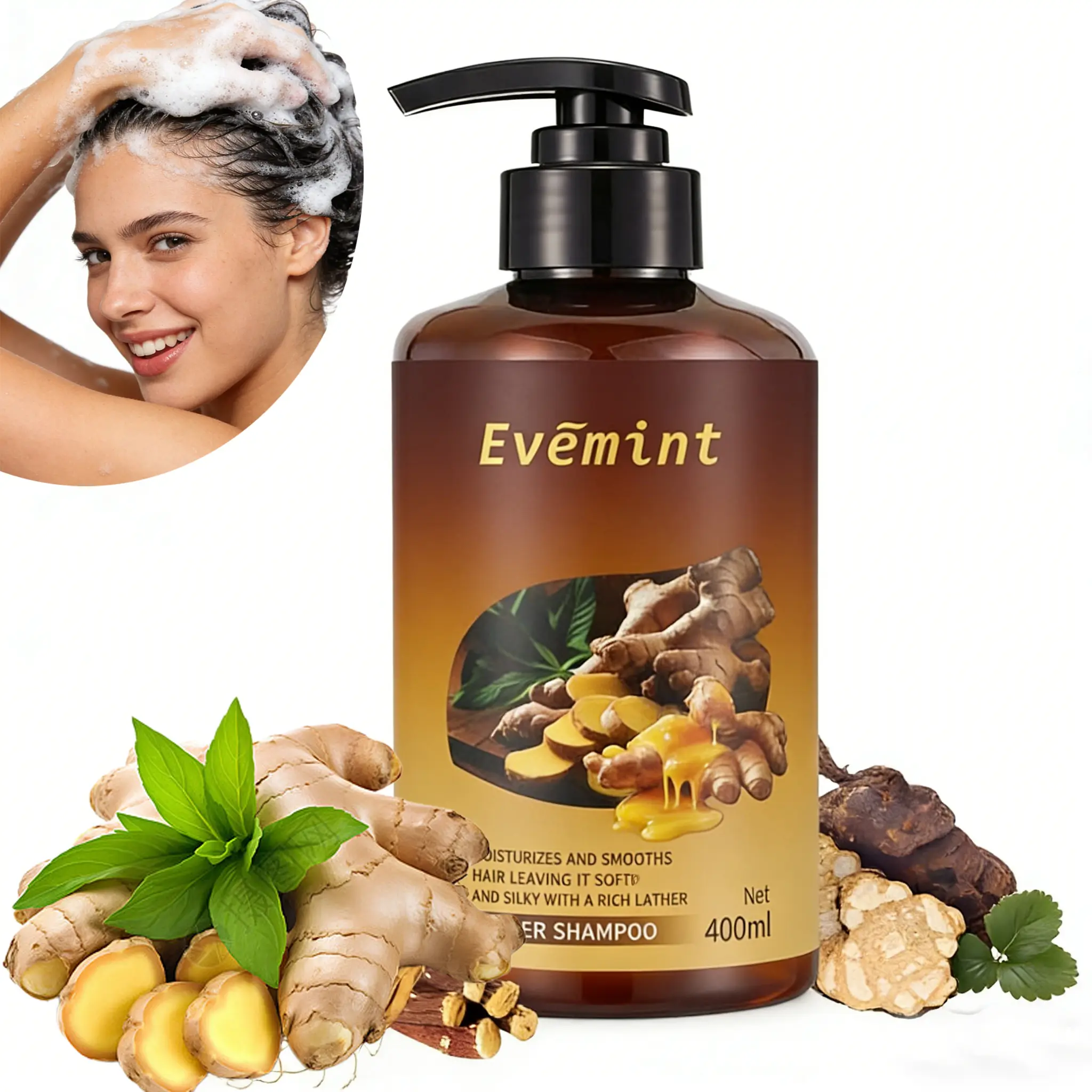Evemint Hair Growth Shampoo - Anti-Thinning, Thickening Shampoo for Hair Loss & Grow Hair Fast for Men & Women, 400ML