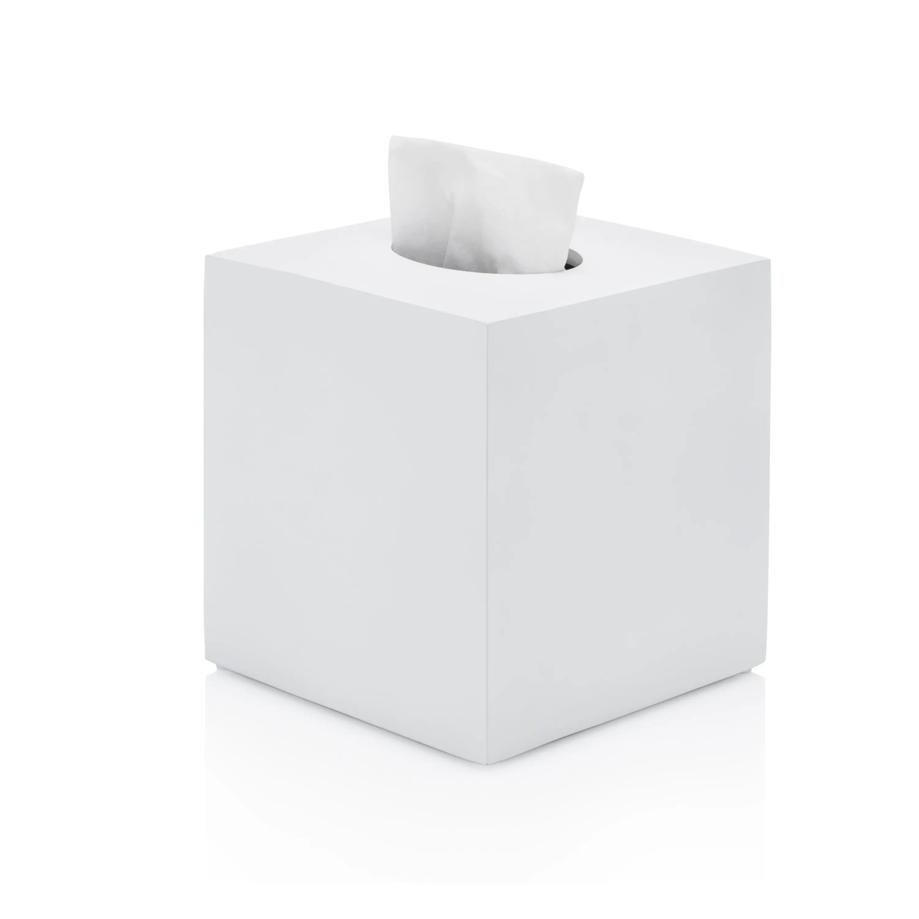Modern White Collection Tissue Box Cover