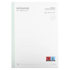 Mixsoon Centella Beauty Mask Pack, 5 Masks, 0.88 oz (25 g) Each