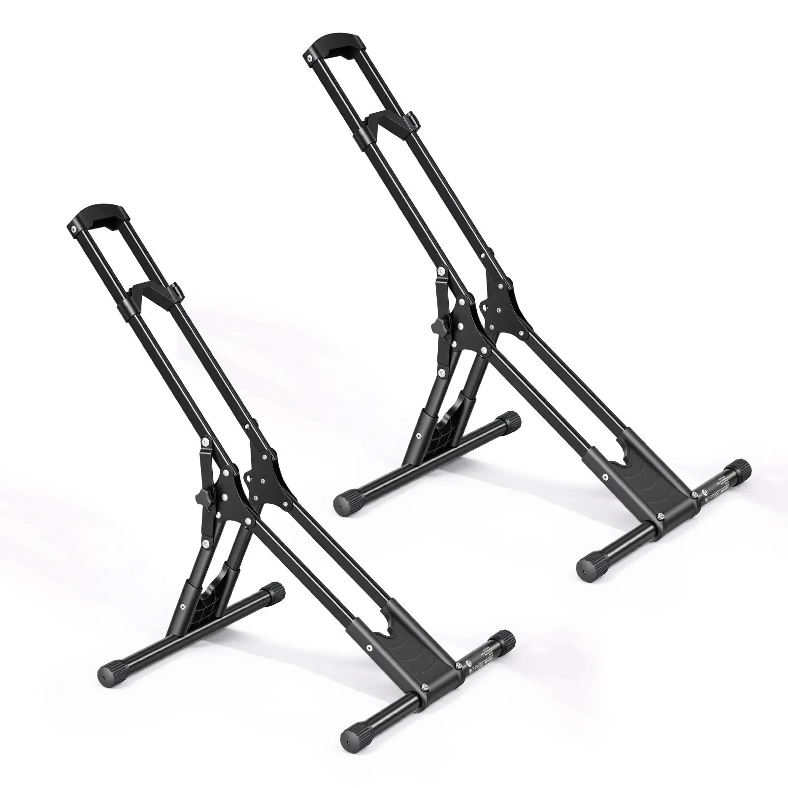 【summerfinds】VEVOR 2-Pack Foldable Freestanding Carbon Steel Bike Stand, Drill-Free Storage Rack, Cycling Gear Bike Accessories for 20-29 in Wheels, Garage, Apartment, Black, Bike Storage