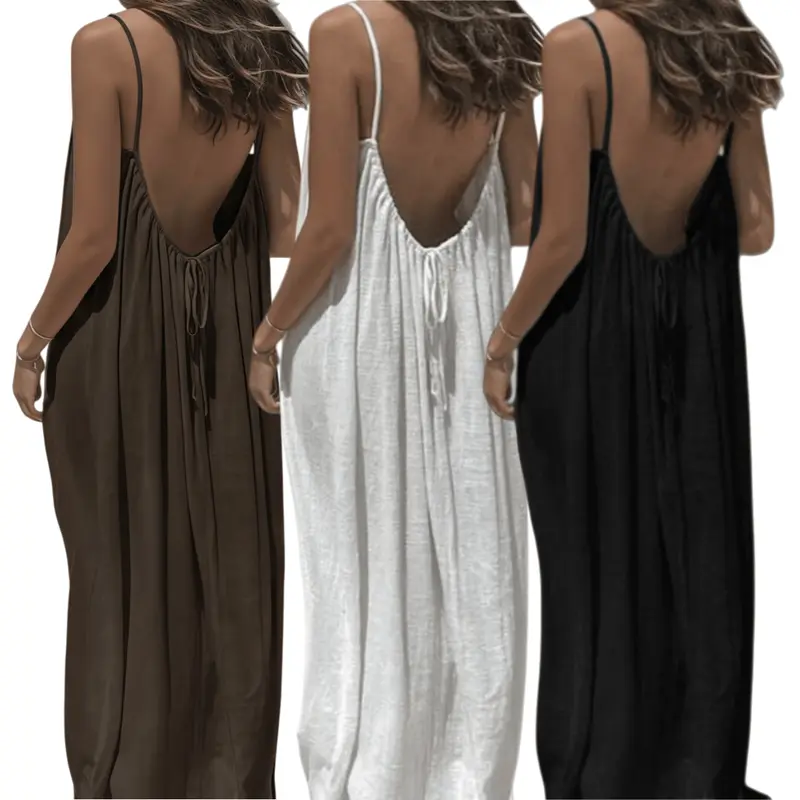 Grey backless lounge dress