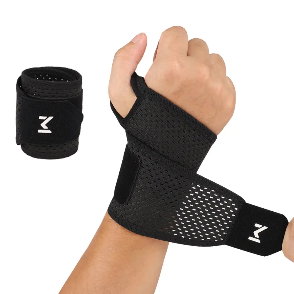 Adjustable Sports Wrist Wrap - Durable Fabric Compression Bandage, Lightweight Breathable Wrist Joint Support for Men/Women, 1-Size-Fits-All for Sports, Office Tasks, Breathable Wrist Brace, Joint Compression Supports
