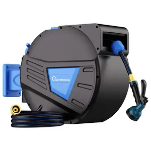 GardenJoy Automatic Hose Retraction 5/8in Retractable Garden Hose Reel Design for Convenient Storage & Effortless Watering Tasks