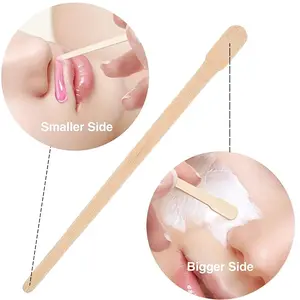 100/200/400 Pieces Waxing Sticks for Eyebrows, Small Face Wax Applicator, Wood Craft Stick, Disposable Hair Removal Tool for Lips Nose Beauty Body Care