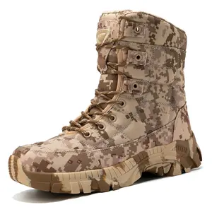 Men's tactical boots, work safety boots, military outdoor boots, thick sole and hard structure, anti-shock and anti-stab, desert camouflage boots, jungle camouflage boots  Footwear Boy Walking Shoes