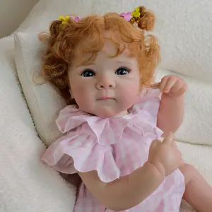 Reborn Baby Doll Girl Full Body Vinyl 18Inch Realistic Newborn Baby Doll Rooted Hair Real Life Baby Doll Toy