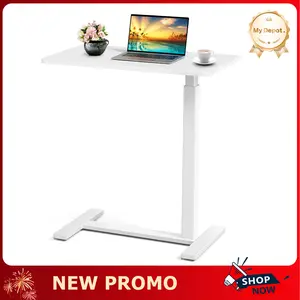 Adjustable Overbed Table with Wheels for Hospital and Home Use - Rolling Laptop Desk and Mobile Standing Desk Portable Durability Study Convenient Height