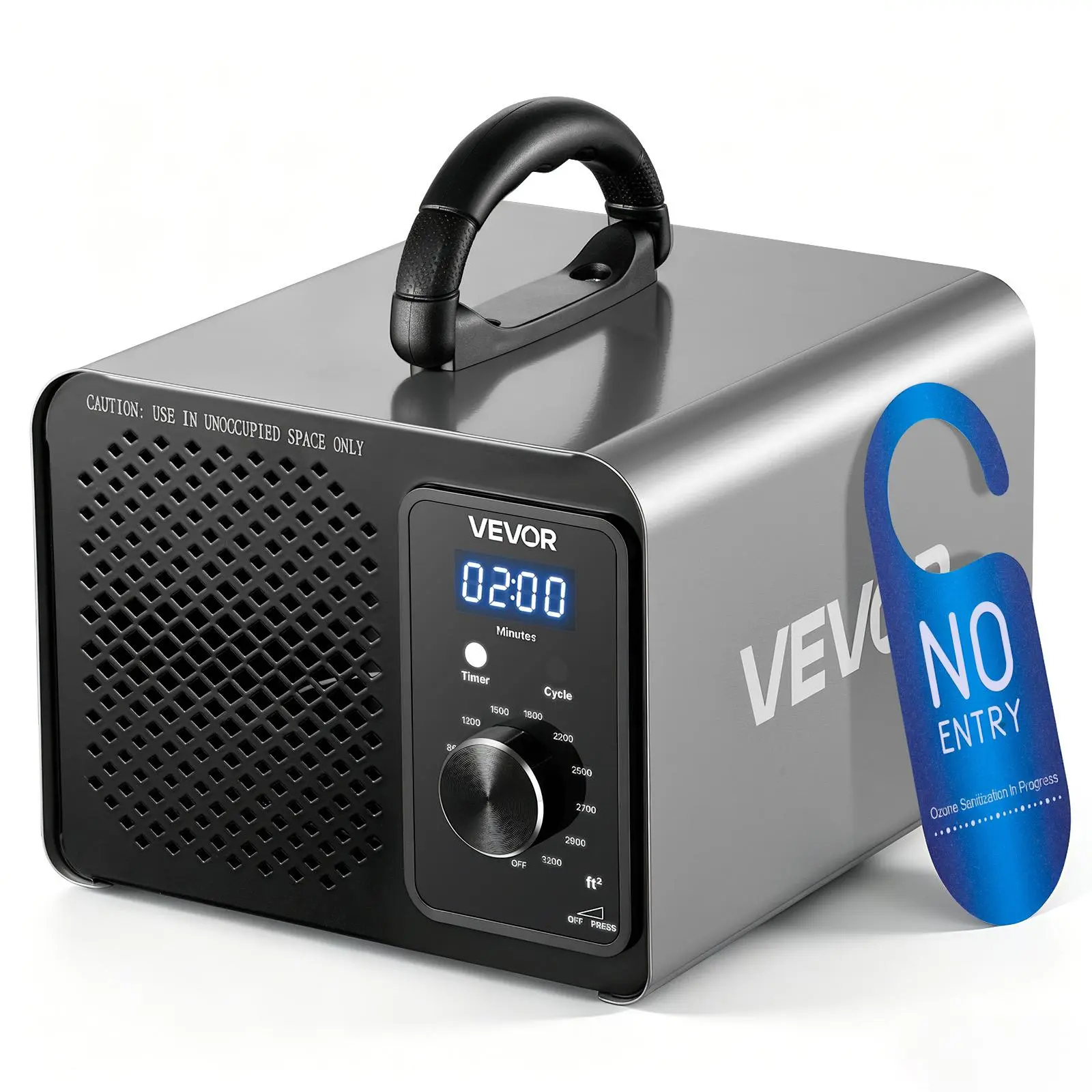 【BackToSchool】VEVOR Corded Rectangular 36000mg/h Ozone Generator - Commercial Industrial Odor Removal Machine for Industrial Users, with 15s Delayed Start, Timer, Rotary Encoder Knob, Odor-Treatment Cycle Mode, Up to 3200 sq.ft (Father's Day Gift)