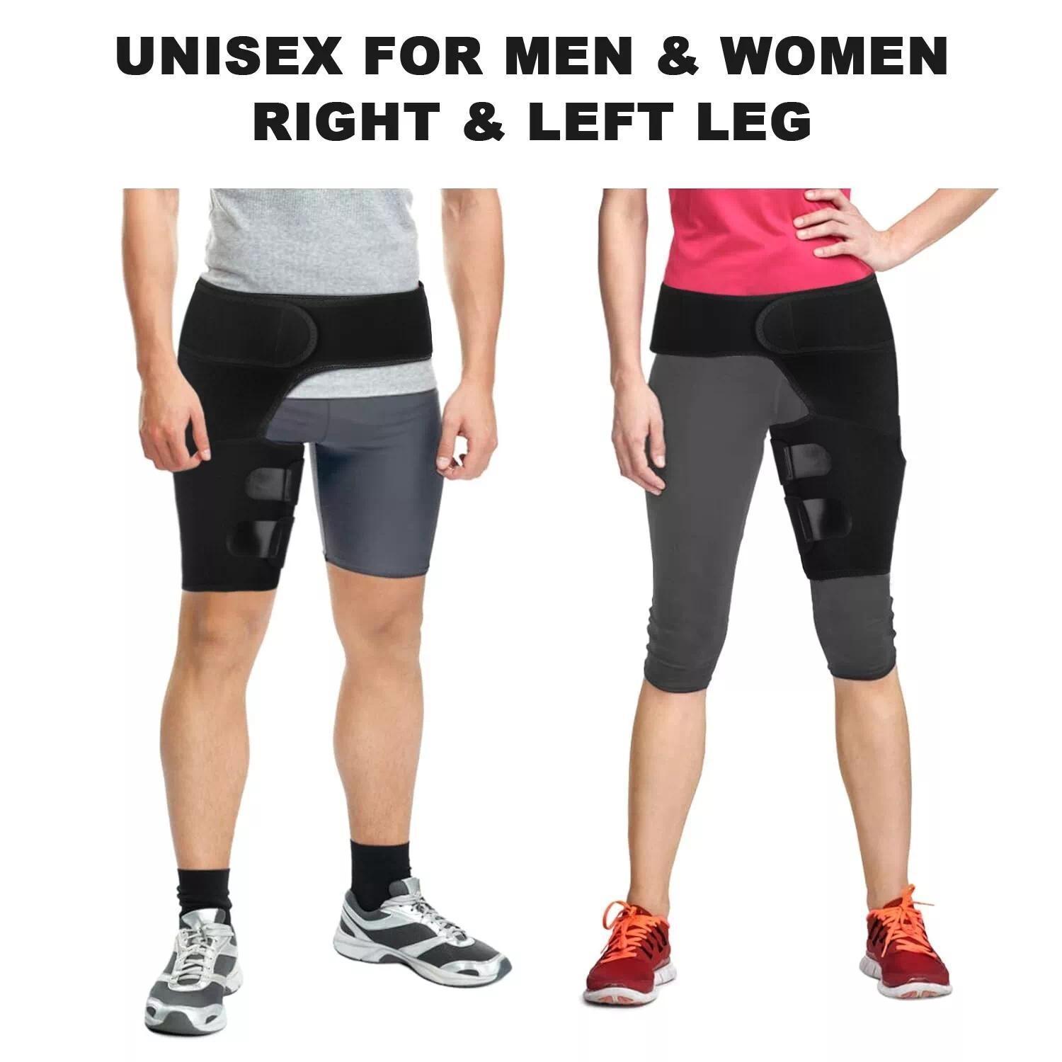 Hip Brace Compression Wrap for Sciatica Pain Relief, Groin Thigh Support Sleeve for Men Women Workout & Recovery