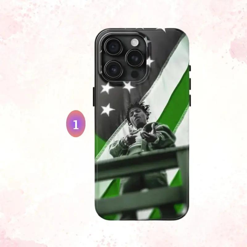 YoungBoy NBA Rapper Phone Case – Hiphop Streetwear Aesthetic Portrait Matte Tough Cover Compatible with iPhone & Samsung