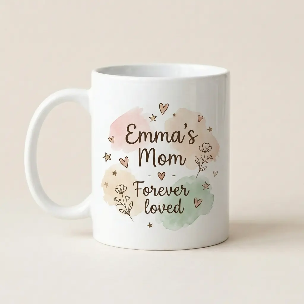 Personalized Mom Mug – Custom Name “Emma’s Mom” Coffee Cup, New Mom Gift