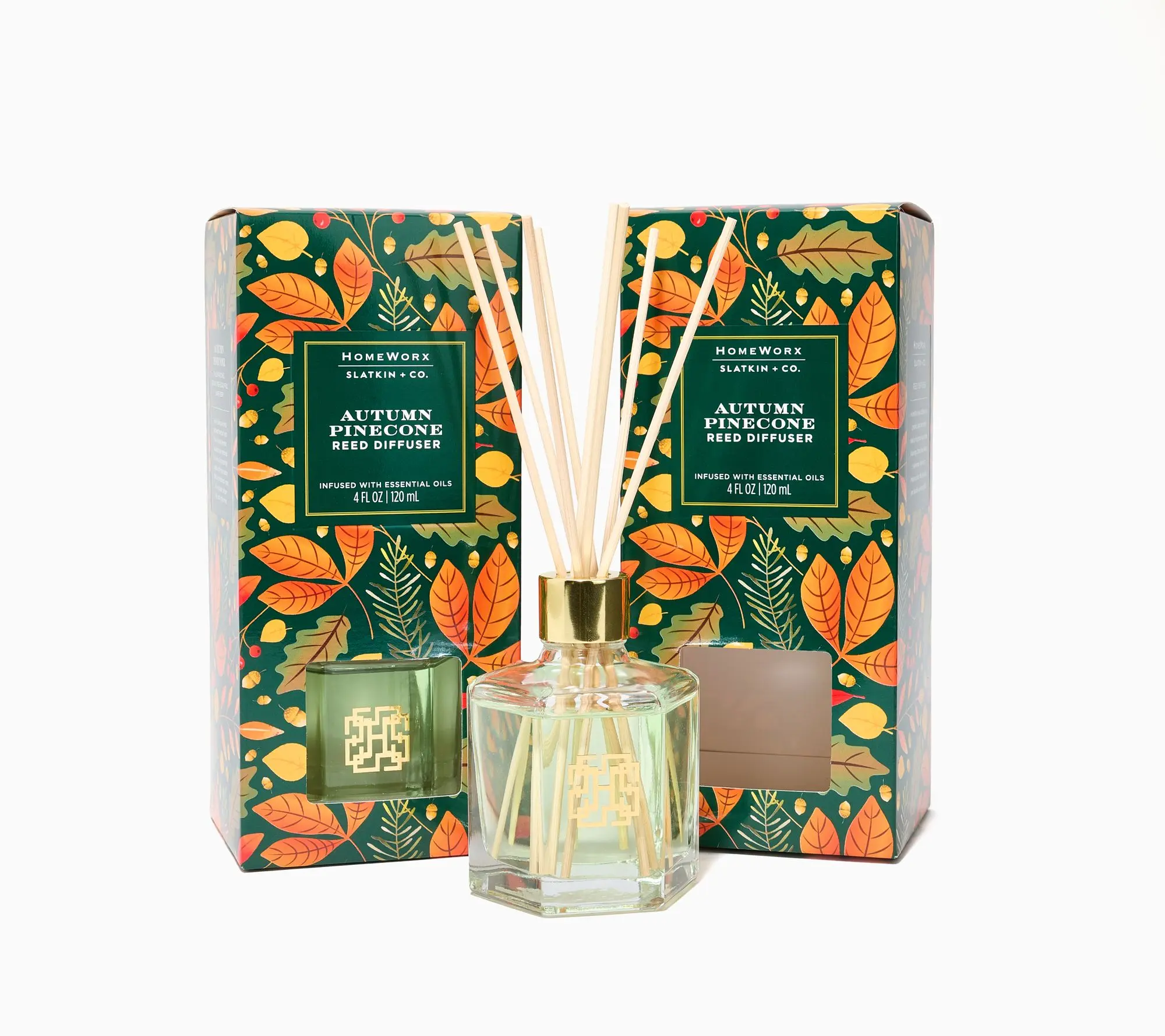 HomeWorx by Slatkin + Co. S/2 4oz Autumn Party Reed Diffusers