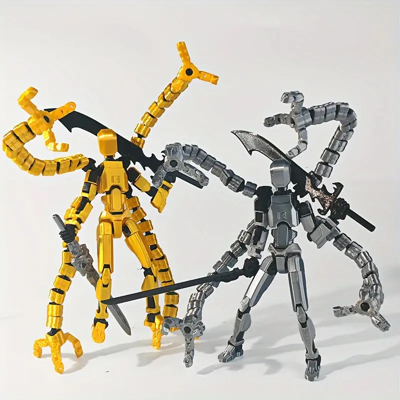 Assembly Completed 5.2in T13 Action Figure 3D Printed Multi-Jointed Movable Titan 13 Lucky Dummy Nova Robot Figure Gifts