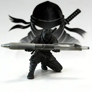 New 3D Printed Ninja Pen Holder, Desktop Organizer Ornament, Multi-Functional Pen Stand, 3D Printed Decorative Item, Office Desk Accessory