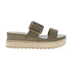 MIA Womens Kika Platform Espadrille Slide Casual Sandals Casual Mid Heel 2-3" - Green