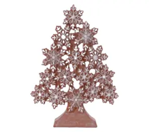 RC Home Decor 11.85" Gingerbread Snowflake Christmas Tree