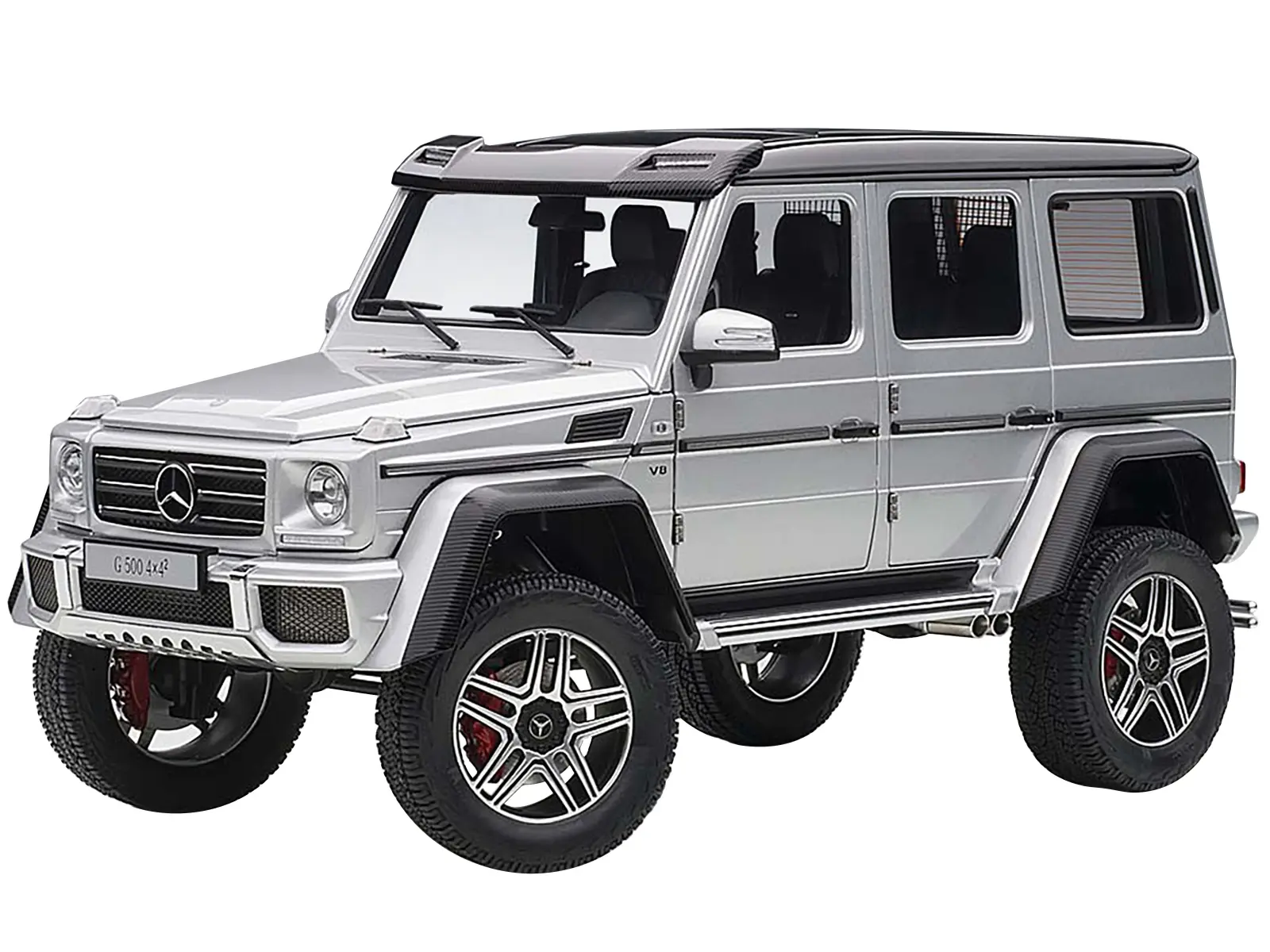 Mercedes Benz G500 4X4 2 Silver 1/18 Model Car by Autoart