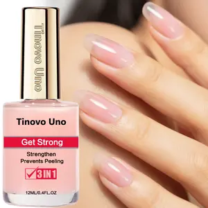 Tinovo Uno 12ML New Arrival (Get Strong 3in1) Nail Growth Enhancer, Nail Strengthener Oil, Strengthen Damaged Nails, Fast Dry No UV LED Needed, Natural Formula for Healthy Nails, Nail Care Liquid