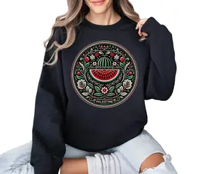 Palestine Sweatshirt, Free Palestine Hoodie, Fruit Sweater, Watermelon Sweatshirt, Human Rights Sweater, Protest Shirt Top Underwear Fit Womenswear