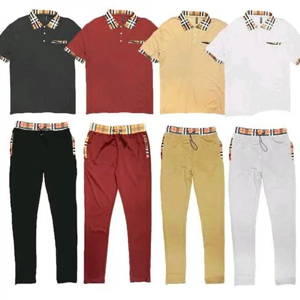 Checkered 2-Piece Polo and Pant Set